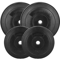 Halterschijven | 2 x 10 kg | 2 x 5 kg | Kunststof | Zwart