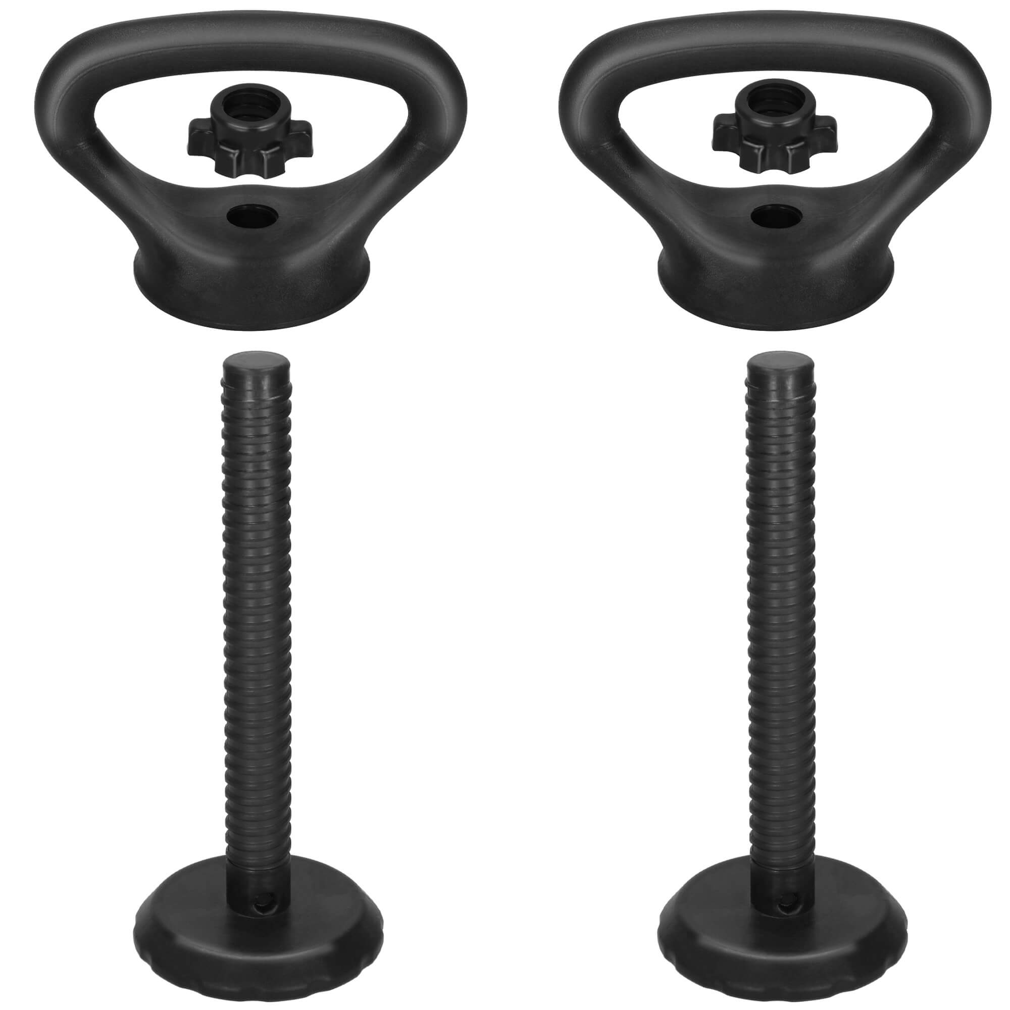 Dumbellset - 6 in 1 Springos Kettlebell Pro Set - 20 KG - Halter Verlengstuk - Verstelbaar - Complete Set - Thuis Sporten - Zwart