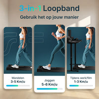 Ferosi 3-in-1 Compacte Loopband - 1-6 km/h