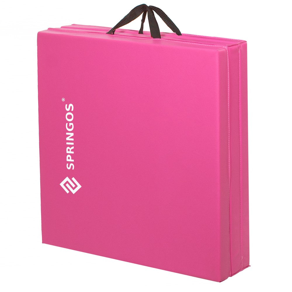 Fitnessmat | 3 Delig | 180 x 60 x 5.5 cm | Roze