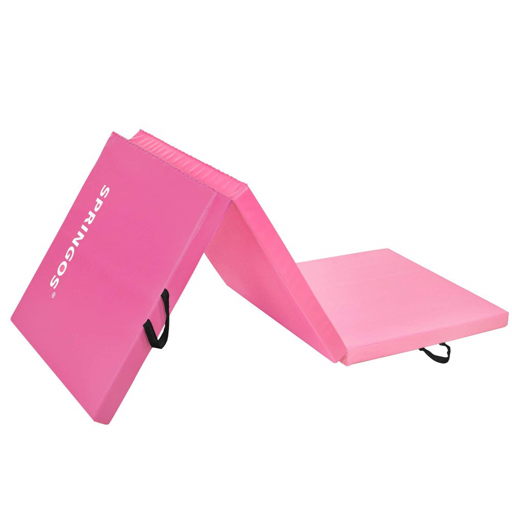 Fitnessmat | 3 Delig | 180 x 60 x 5.5 cm | Roze