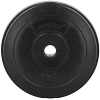 Halterschijven | 4 x 5 kg | Kunststof | Zwart