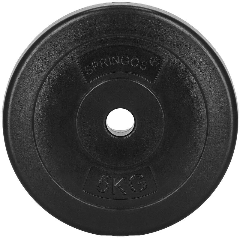 Halterschijven | 4 x 5 kg | Kunststof | Zwart