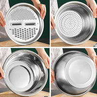 3-in-1 roestvrijstalen wastafelset