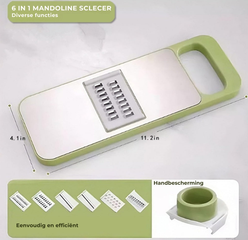 6-in-1 SafePrep mandoline-rasp