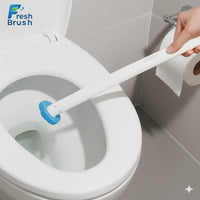 FreshBrush™ Siliconen Toiletborstel – Hygiënisch, Stankvrij & Verwisselbaar | Incl. 24 Opzetstukken