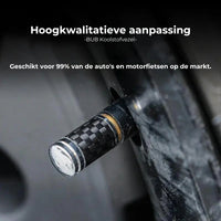 Koolstofvezel ventieldopjes banden – Lekvrije wielbeschermingsset
