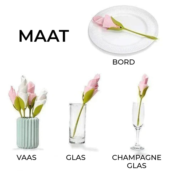 Servet tafeldecor  bloemvouwer