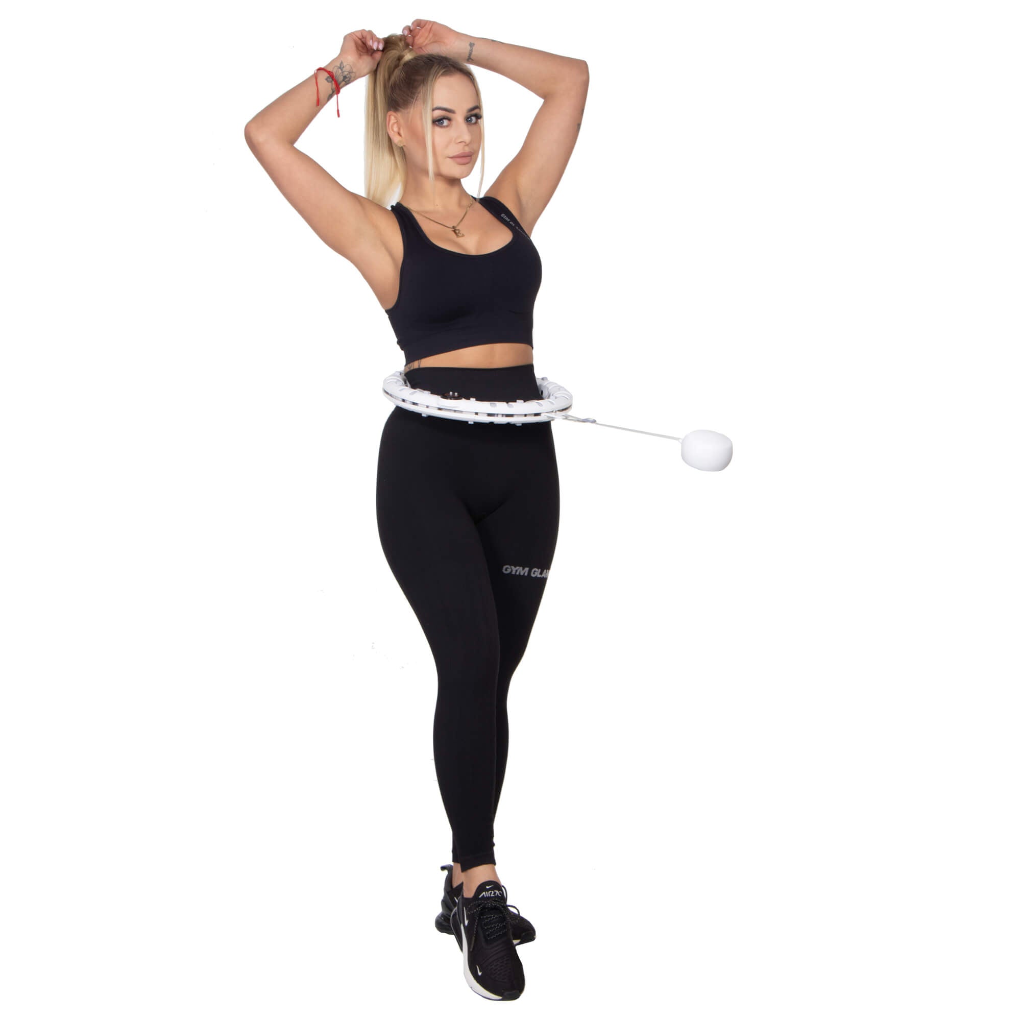 Hoelahoep - Hoepel - Fitness  - Verstelbaar - Cardiotraining - Massage - Grijstinten