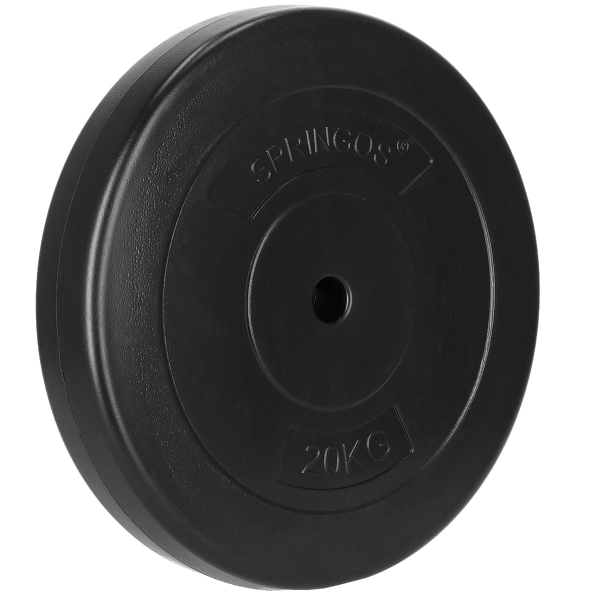 Halterschijf | 1 x 20 kg | Kunststof | Zwart