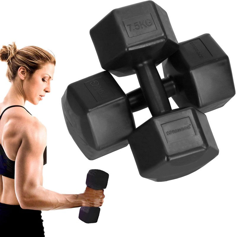 Dumbbell Set - 2 X 7,5 KG - Zwart