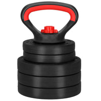 Kettlebells - Verstelbaar - 10 Kg - Set Van 5 Schijven - Zwart - Rood