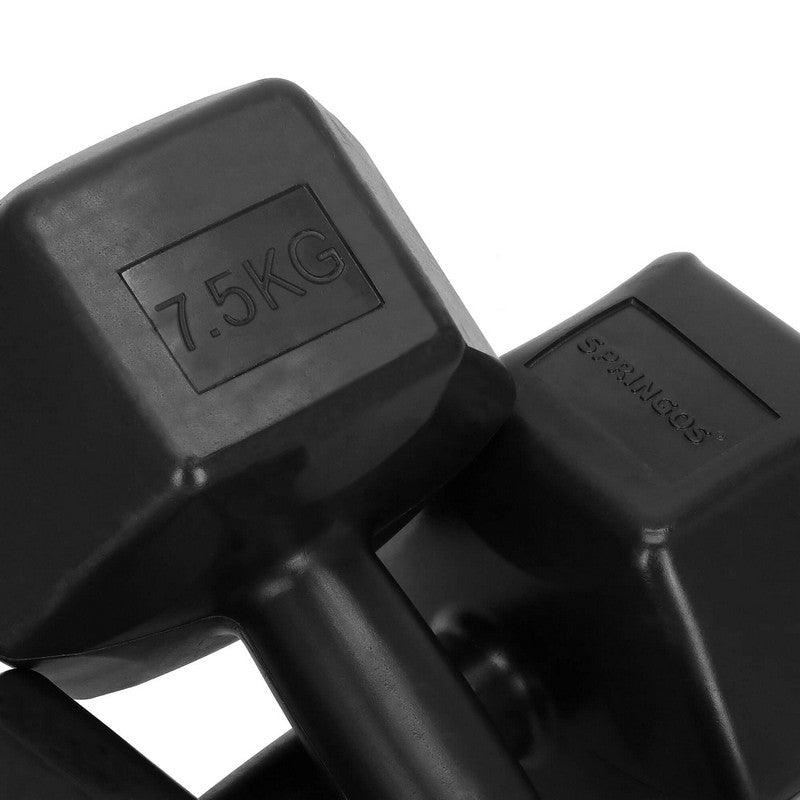 Dumbbell Set - 2 X 7,5 KG - Zwart