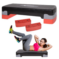 Aerobic Stepper | Verstelbaar | Zwart/Grijs/Rood