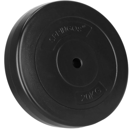 Halterschijf | 1 x 20 kg | Kunststof | Zwart