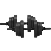 Dumbellset - 20 KG - Halter Verlengstuk - Verstelbaar - Complete Set - Thuis Sporten - Zwart