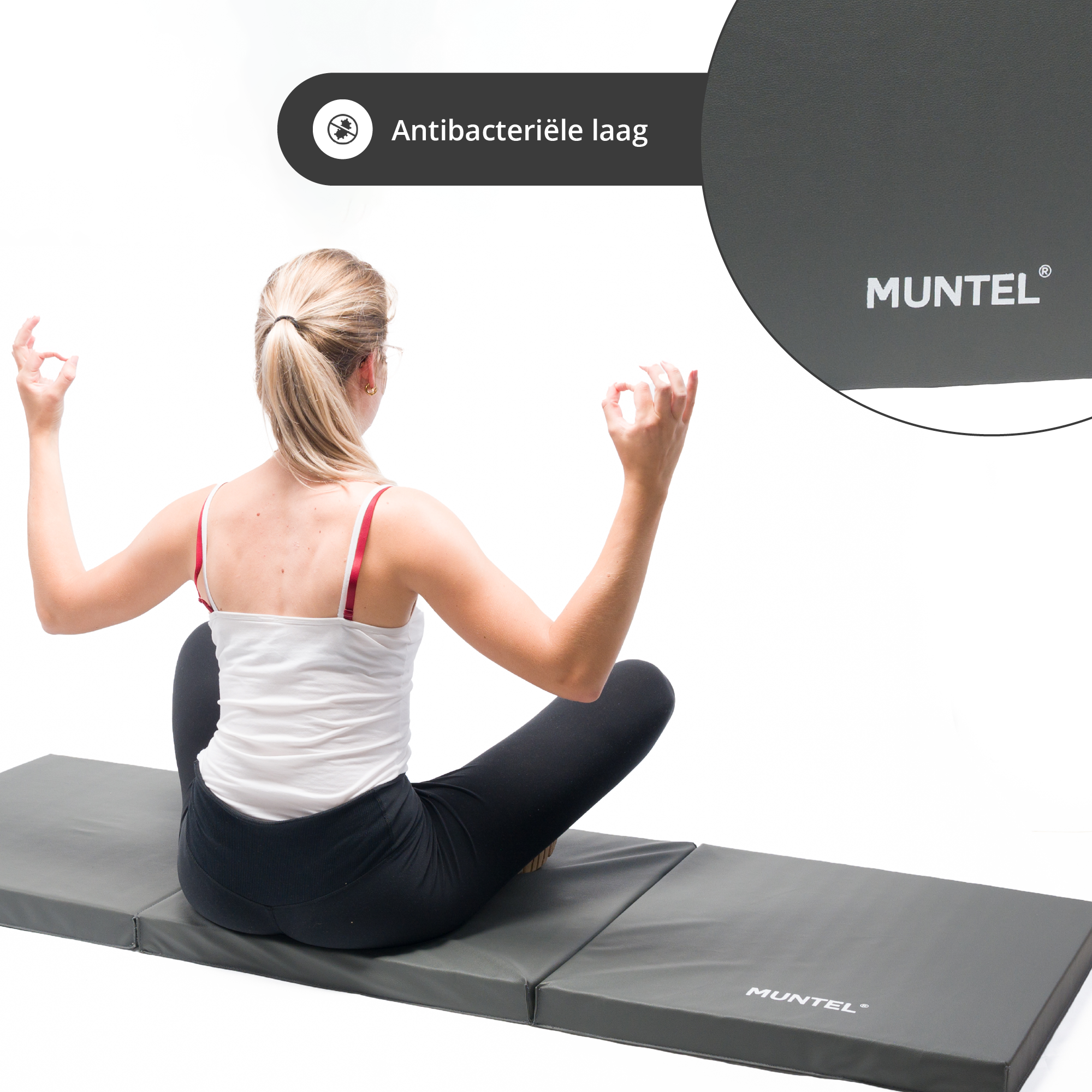 Fitnessmat - Sportmat - Premium Kwaliteit - Opvouwbaar - 3 Delig - 180 X 60 X 5.5 cm - Grijs