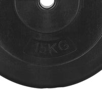 Halterschijven | 2 x 15 kg | Kunststof | Zwart