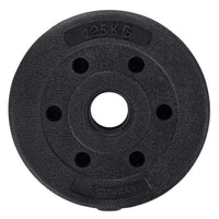 Halterschijf | Halterschijven | Bitumen | Gewichten | 1 x 1.25 kg | Kunststof | Zwart
