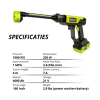 Seese Draadloze Hogedrukreiniger | incl. 2 Accu's & Foam Cannon