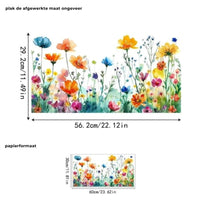 Kleurrijke Raamstickers Bloemmotief!