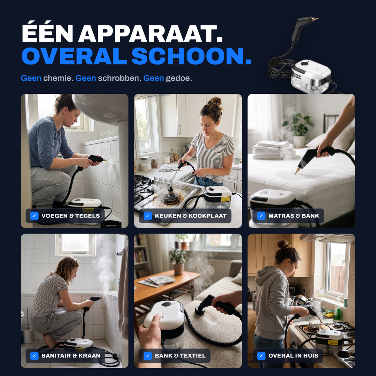 SteamFit Handstoomreiniger | incl. accessoires