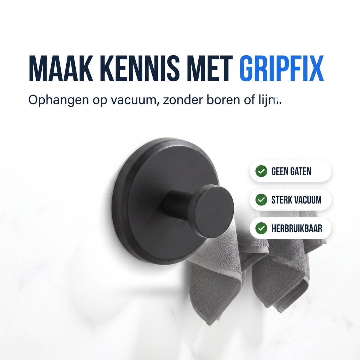 GripFix Zuignaphaken | Ophangen Zonder Boren
