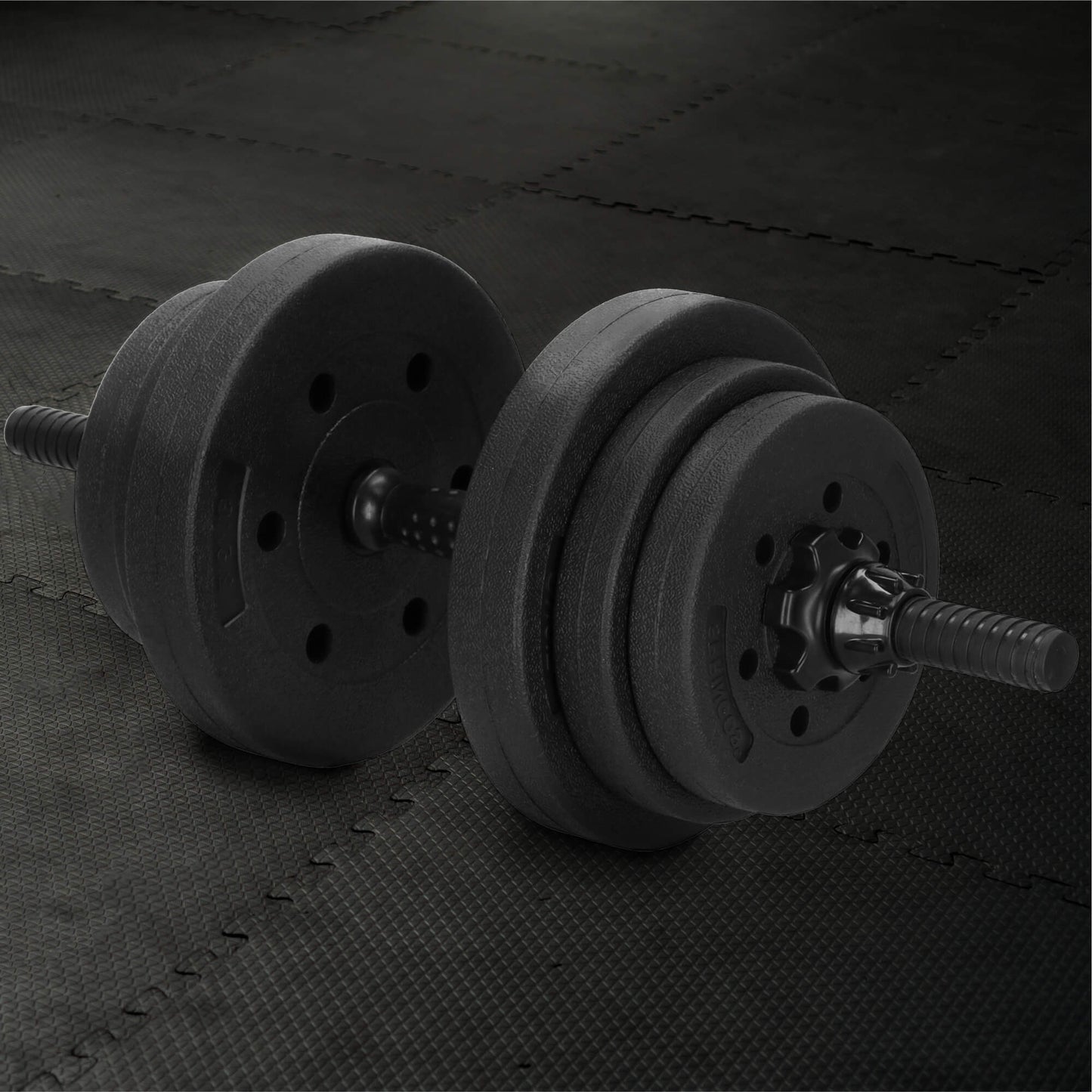 Dumbellset - 30 KG - Halter Verlengstuk - Verstelbaar - Complete Set - Thuis Sporten - Zwart