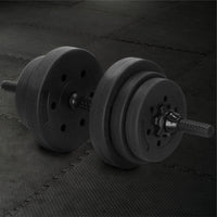 Dumbellset - 6 in 1 Springos Kettlebell Pro Set - 20 KG - Halter Verlengstuk - Verstelbaar - Complete Set - Thuis Sporten - Zwart