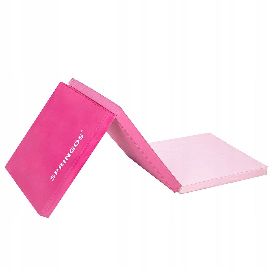 Fitnessmat | 3 Delig | 180 x 60 x 5.5 cm | Roze Tinten