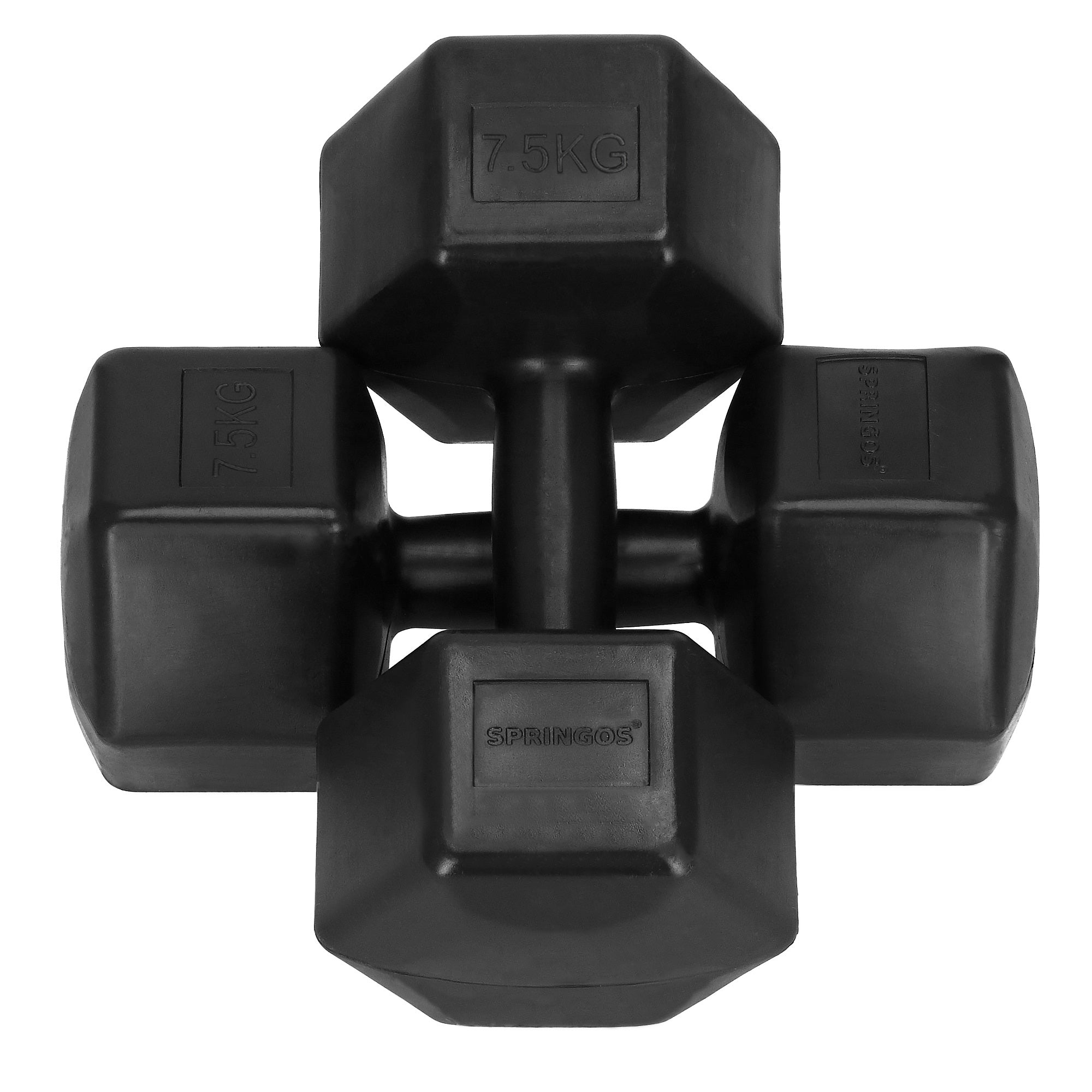 Dumbbell Set - 2 X 7,5 KG - Zwart