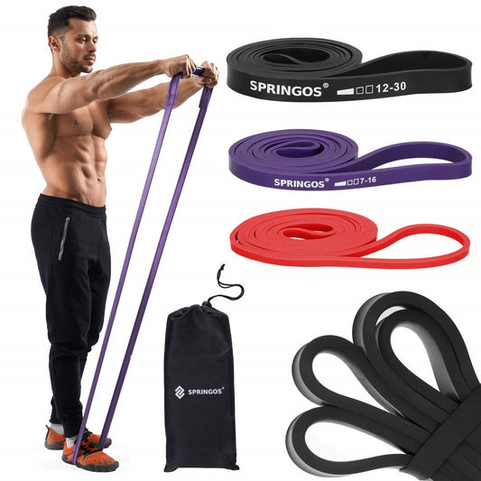 Resistance Band Set | Weerstandselastieken | Weerstandstube Set | Resistance banden | Rood/Paars/Zwart