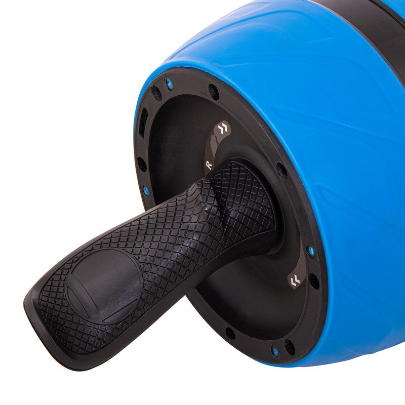 Buikspierwiel | Inclusief Kniemat | Blauw/Zwart