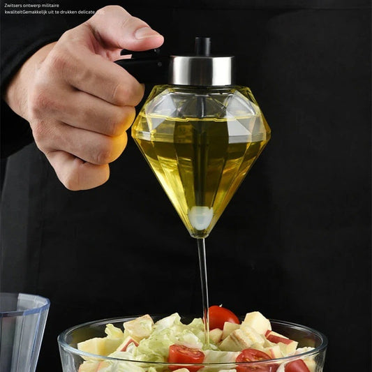 Glazen Oliedispenser Diamantvorm