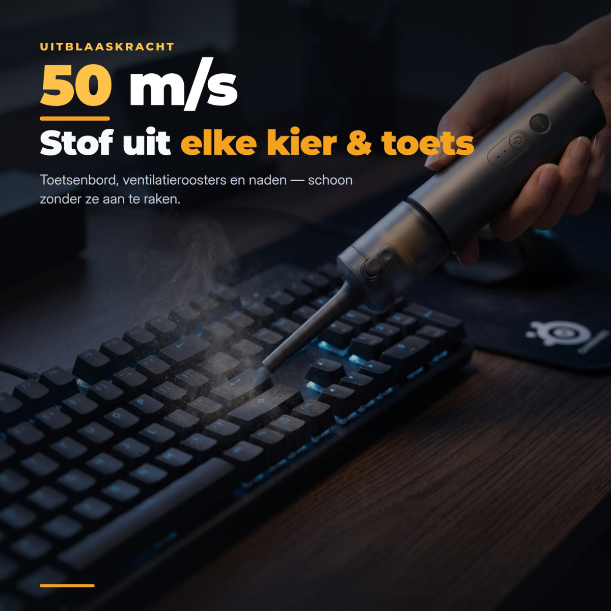 Vortix 3-in-1 Draadloze stofzuiger | Zuigt, Blaast & Pompt