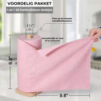 ♻️ Herbruikbare Microvezel Handdoeken op Rol (20st)