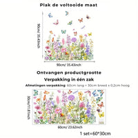 Kleurrijke Raamstickers Bloemmotief!