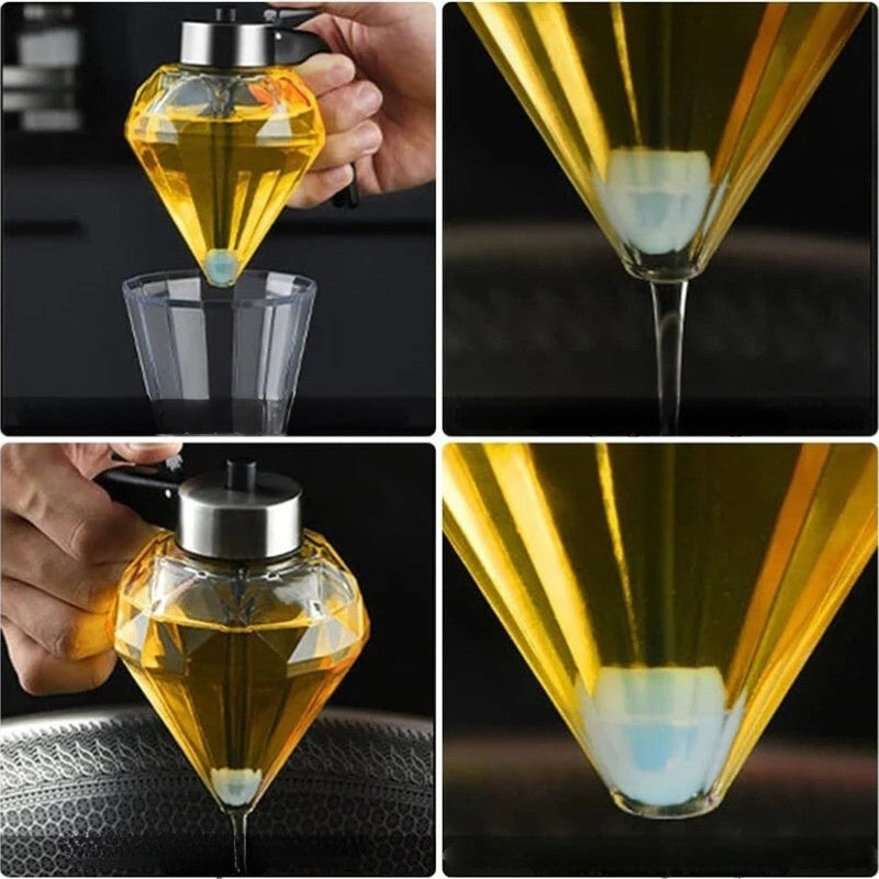 Glazen Oliedispenser Diamantvorm