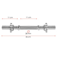 Korte Halterstang | Barbell | Chroomstaal | 36 cm | 1.66KG