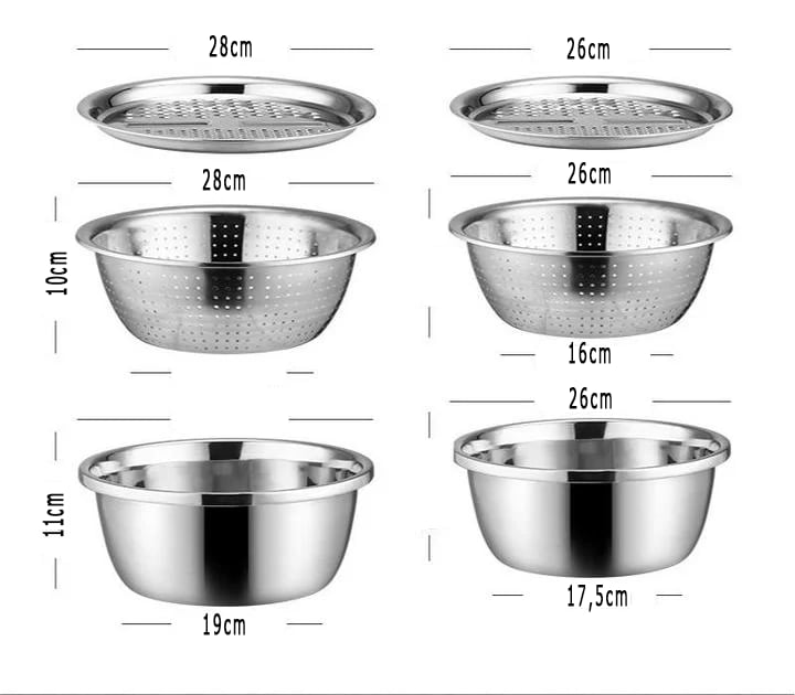 3-in-1 roestvrijstalen wastafelset