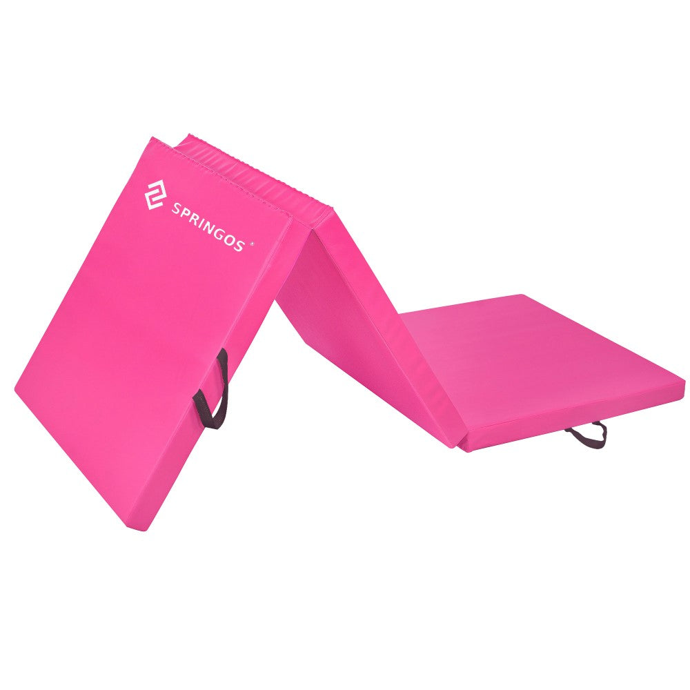 Fitnessmat | 3 Delig | 180 x 60 x 5.5 cm | Roze