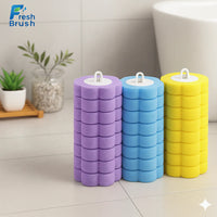 FreshBrush™ Siliconen Toiletborstel – Hygiënisch, Stankvrij & Verwisselbaar | Incl. 24 Opzetstukken