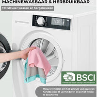 ♻️ Herbruikbare Microvezel Handdoeken op Rol (20st)