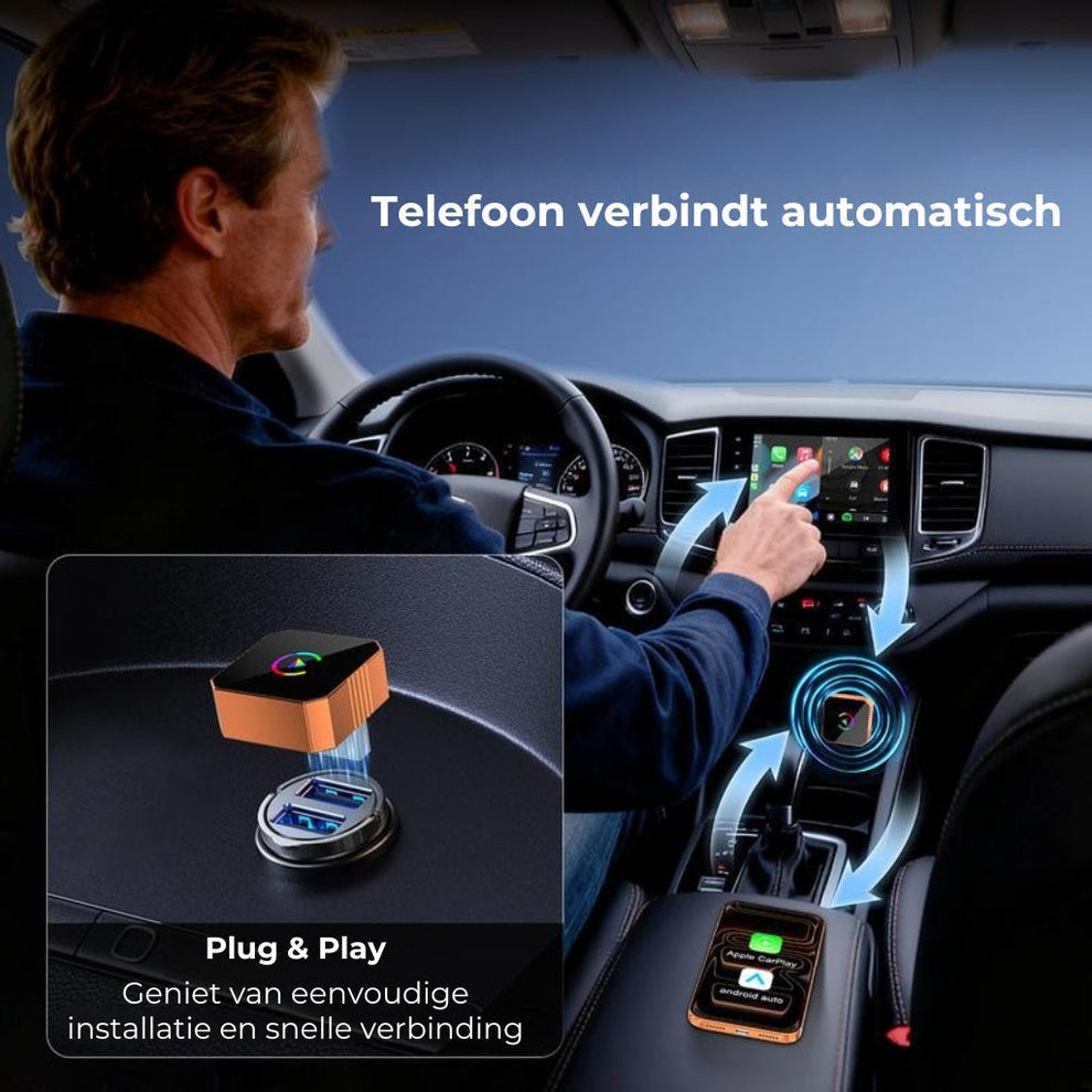 Draadloze CarPlay adapter V4