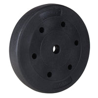 Halterschijf | 1 x 10 kg | Kunststof | Zwart