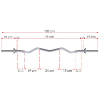 Halterstang | Barbell | Chroomstaal | 120 cm | 25 mm