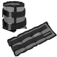 Pols- en enkelgewicht | 2 Stuks | 2 kg | Grijs