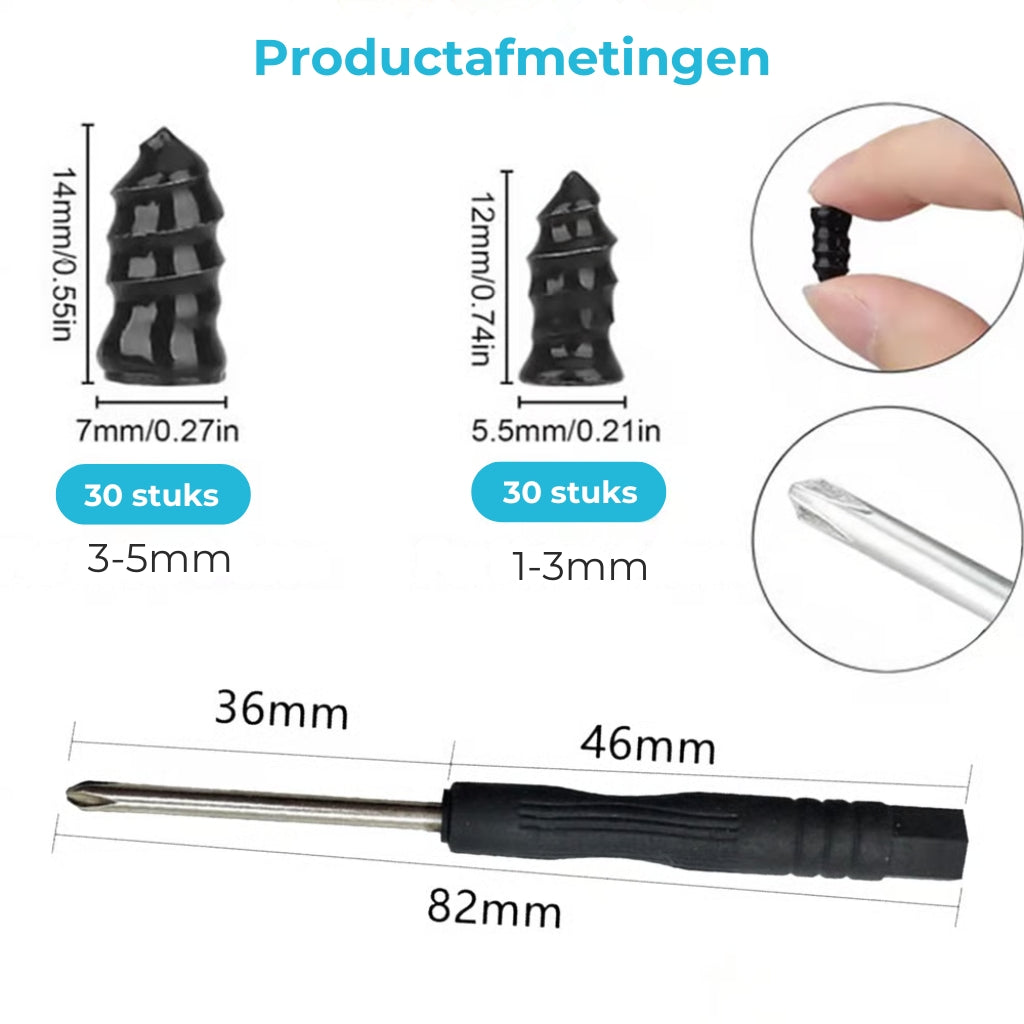 🔩60-delige set bandenreparatie spijkers in 2 maten