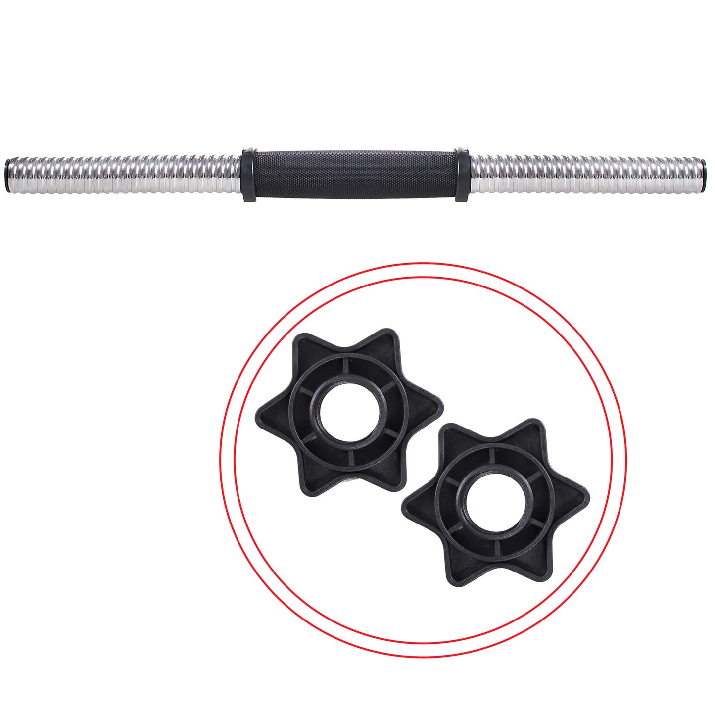 Korte Halterstang | Barbell | Chroomstaal | 45 cm | 0.8KG