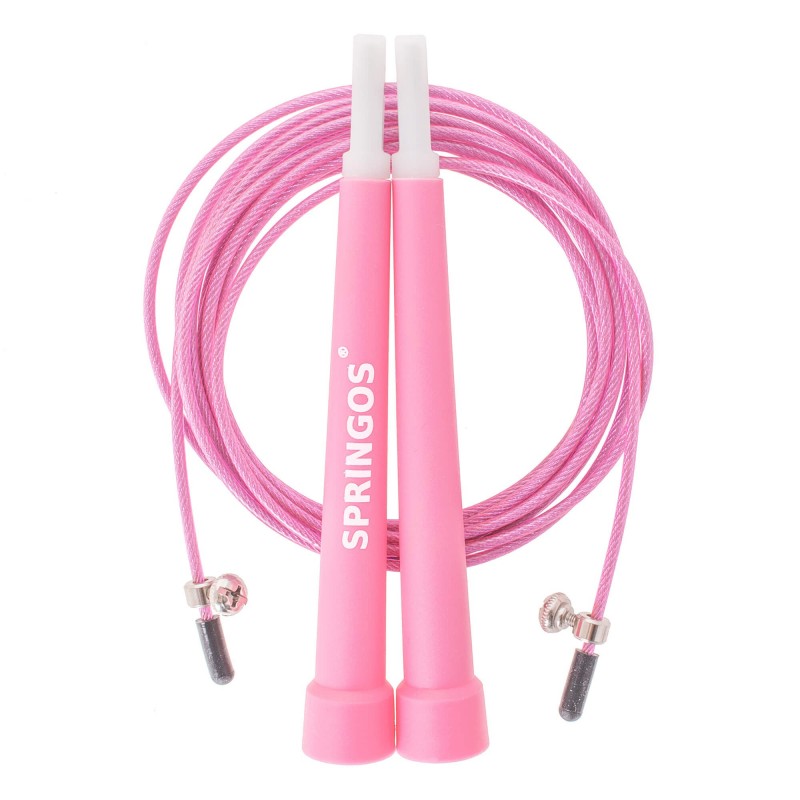 Springtouw | Sport Springtouw | Fitness Springtouw | Verstelbaar | Roze | 3m